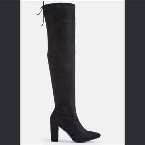 Black Heeled Over the Knee Boots